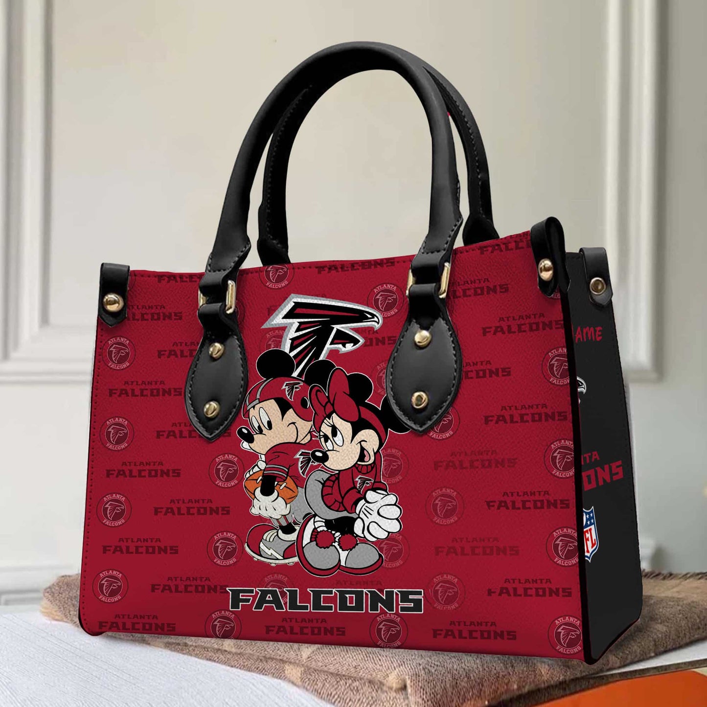 Atlanta Falcons Personalized Leather Hand Bag BB81