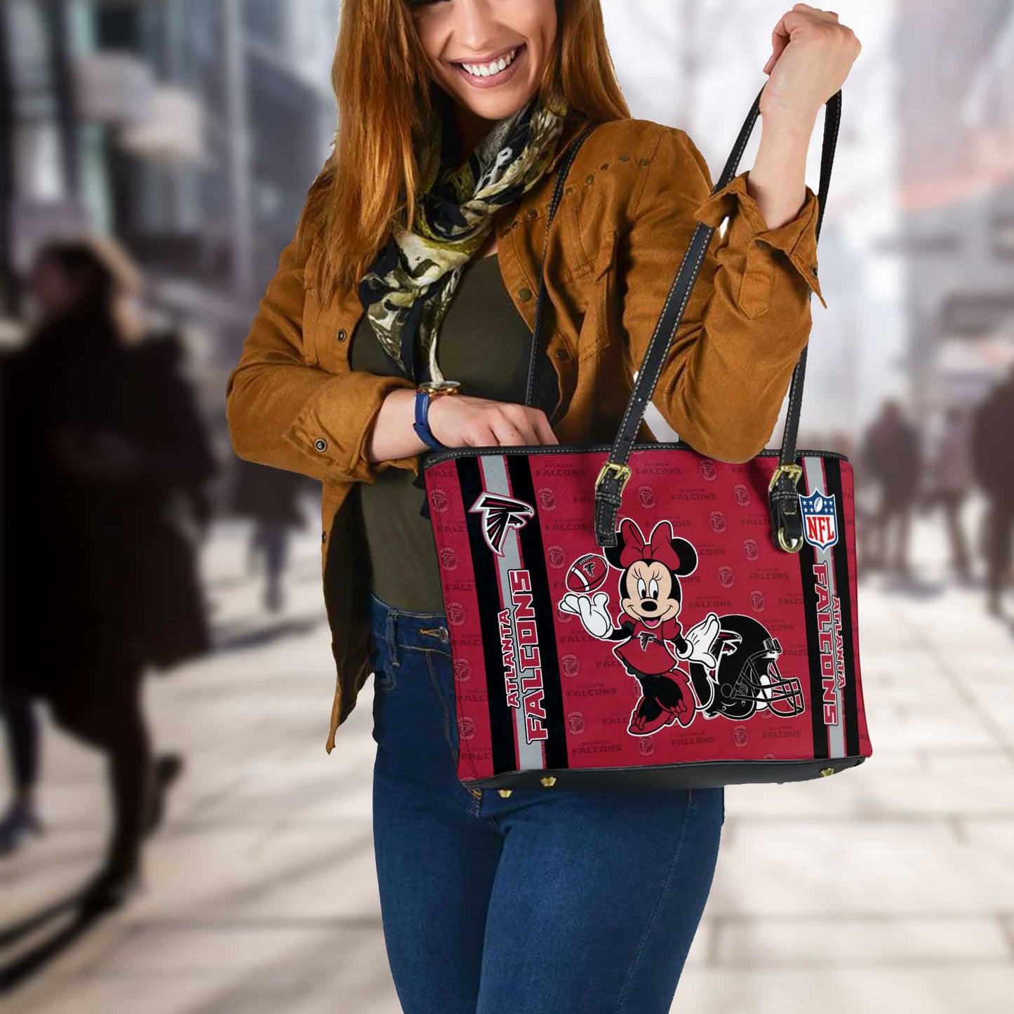 Atlanta Falcons Women Leather Tote Hand Bag BB12