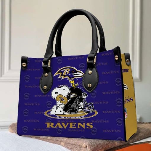 Baltimore Ravens Personalized Leather Hand Bag BB135
