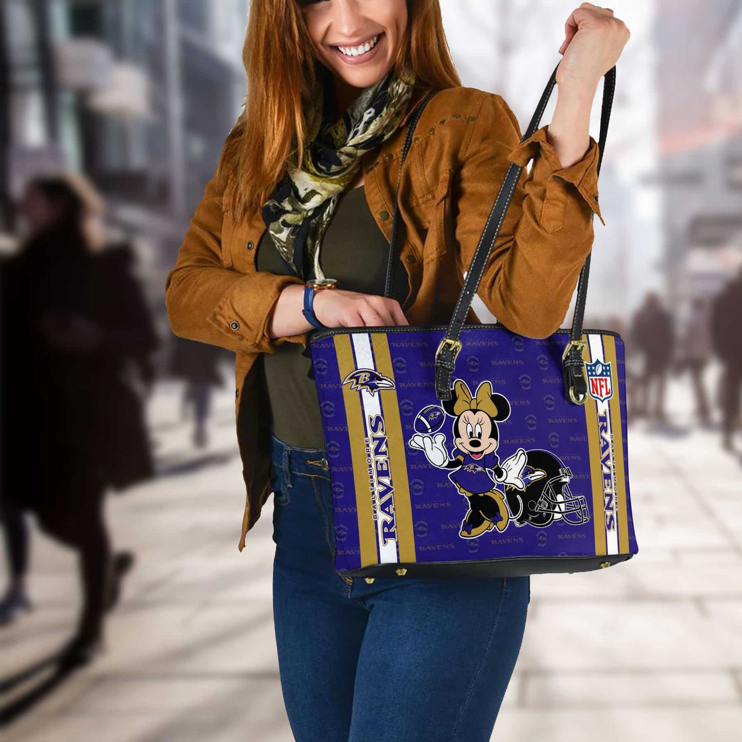 Baltimore Ravens Women Leather Tote Hand Bag BB13