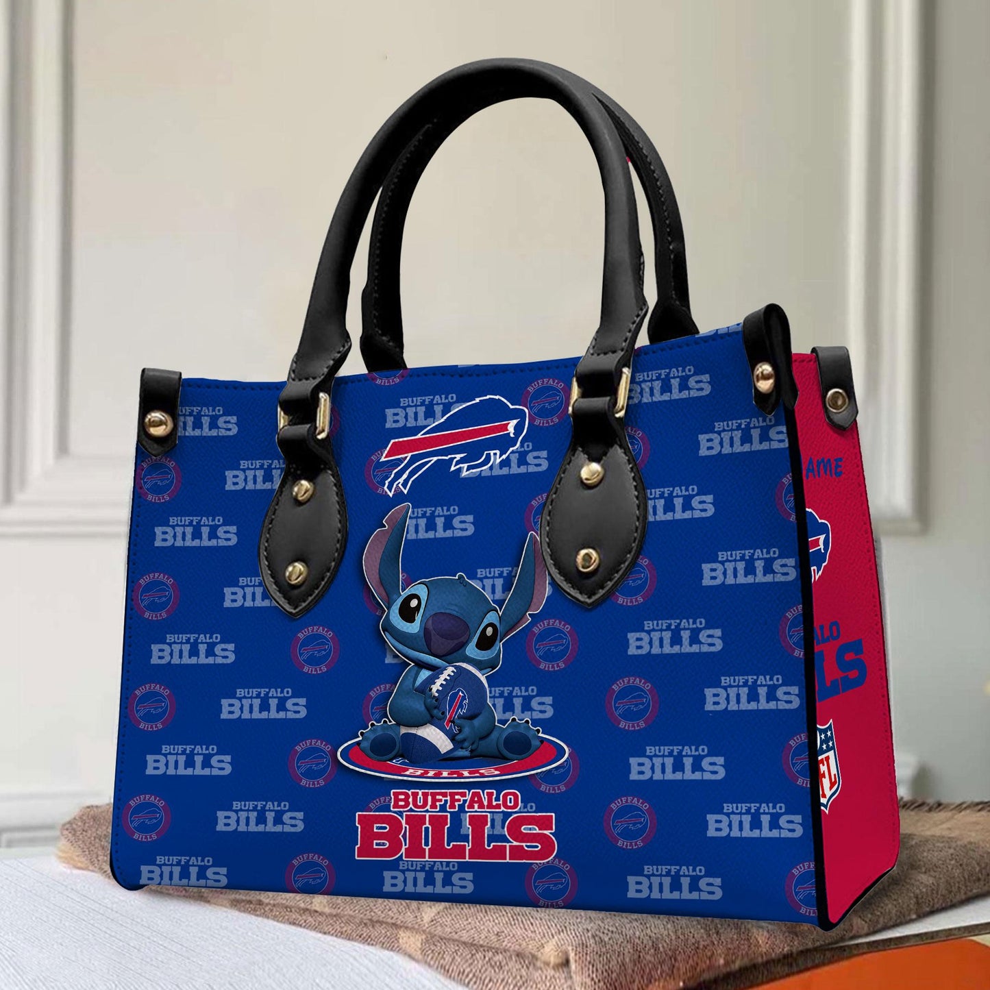 Buffalo Bills Personalized Leather Hand Bag BB370