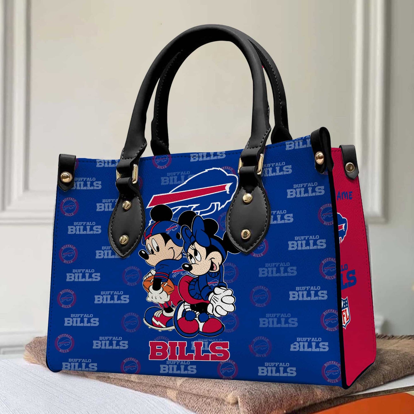 Buffalo Bills Personalized Leather Hand Bag BB83