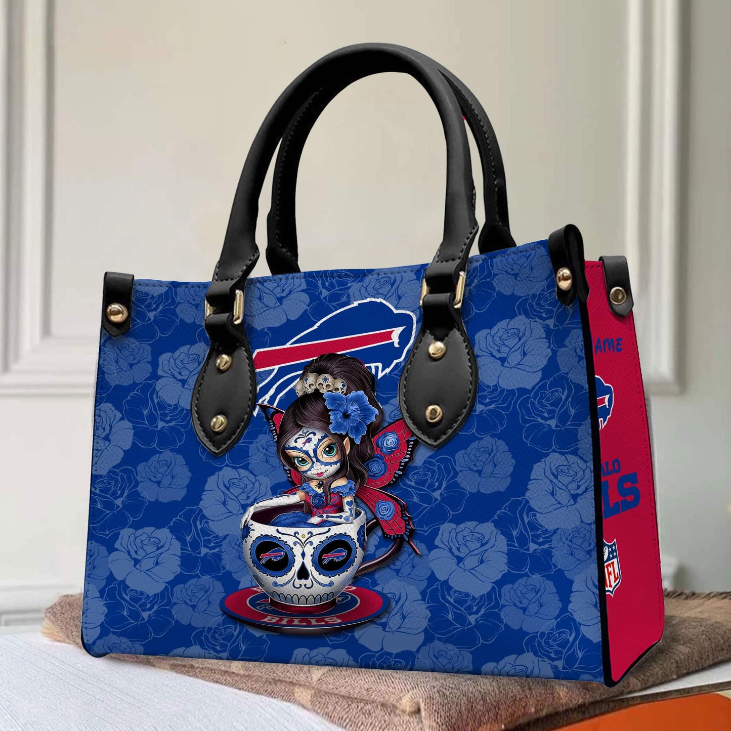 Buffalo Bills Personalized Leather Hand Bag BB51