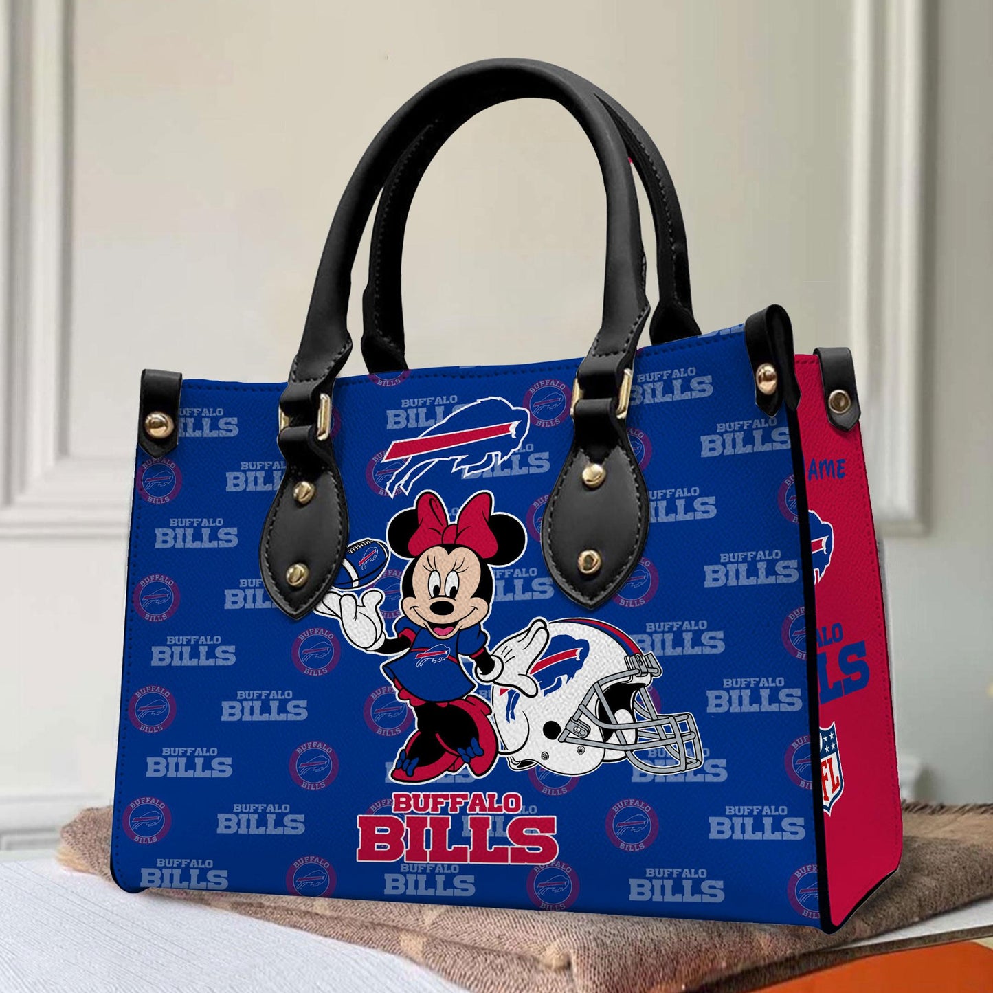 Buffalo Bills Personalized Leather Hand Bag BB403