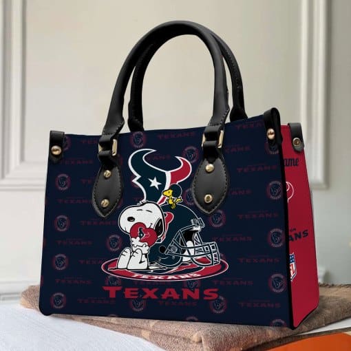 Houston Texans Personalized Leather Hand Bag BB145