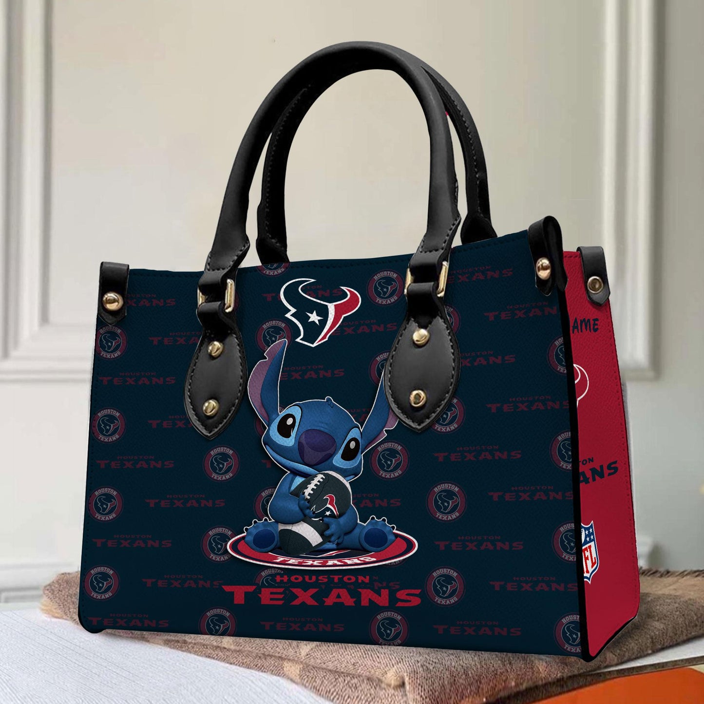 Houston Texans Personalized Leather Hand Bag BB361
