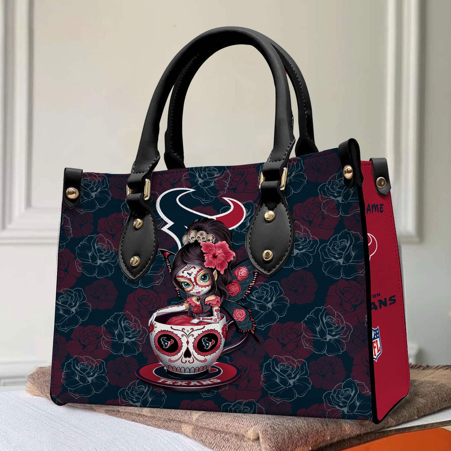 Houston Texans Personalized Leather Hand Bag BB60