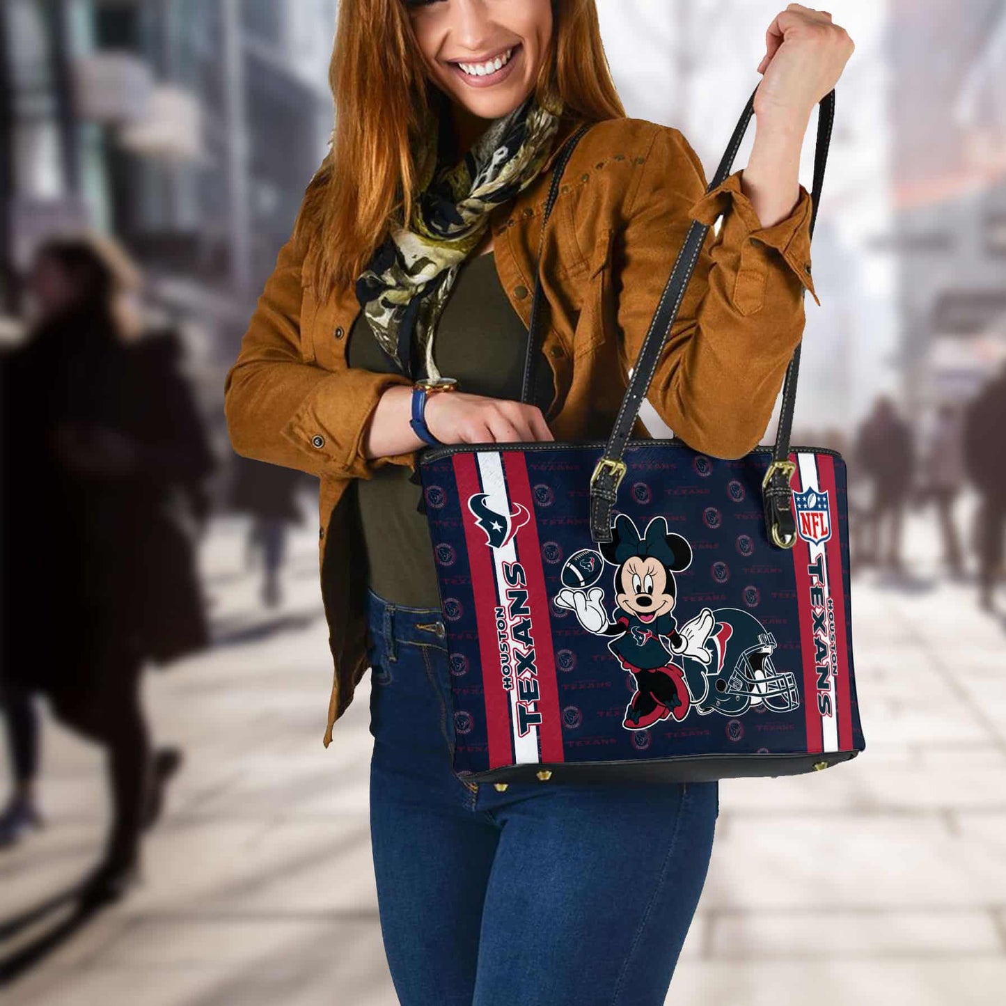 Houston Texans Women Leather Tote Hand Bag BB23
