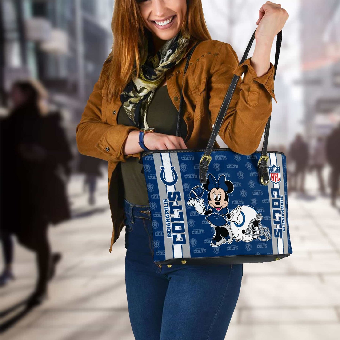 Indianapolis Colts Women Leather Tote Hand Bag BB24