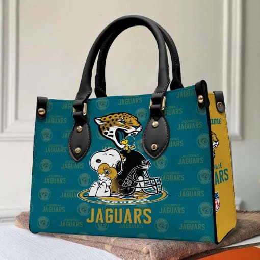 Jacksonville Jaguars Personalized Leather Hand Bag BB147