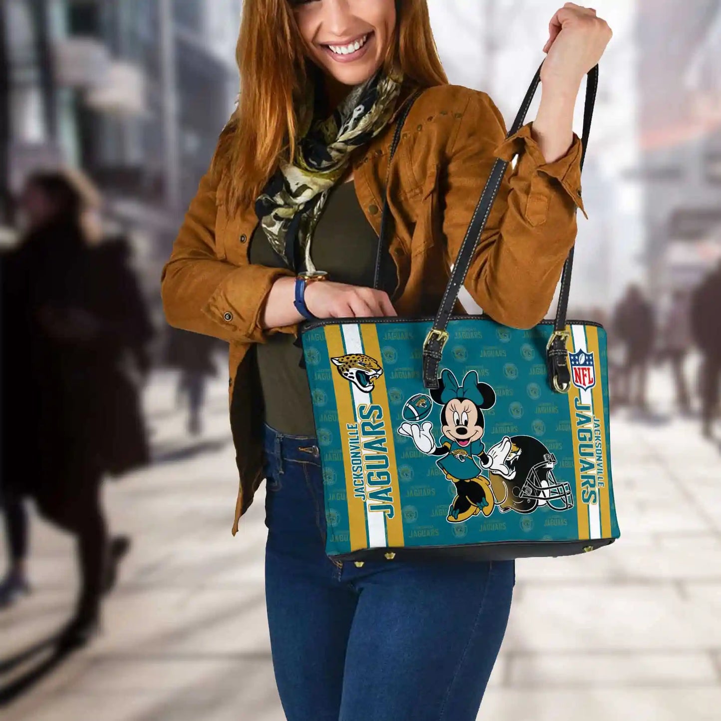 Jacksonville Jaguars Women Leather Tote Hand Bag BB25