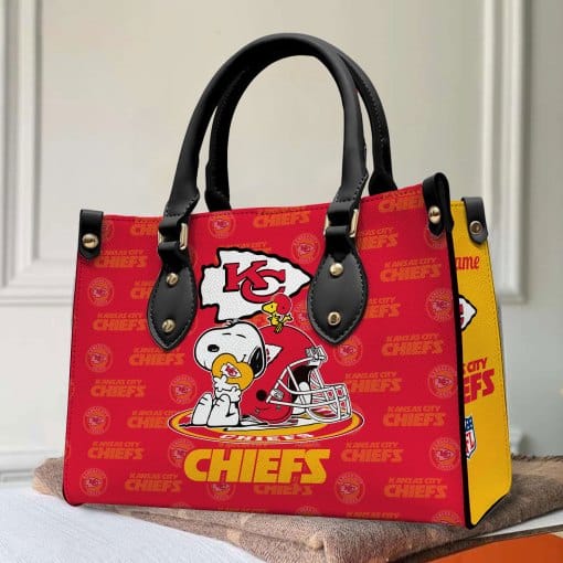 Kansas City Chiefs Personalized Leather Hand Bag BB148