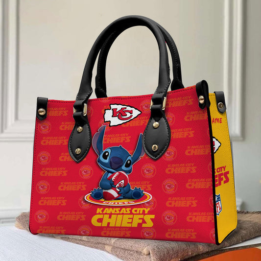 Kansas City Chiefs Personalized Leather Hand Bag BB358
