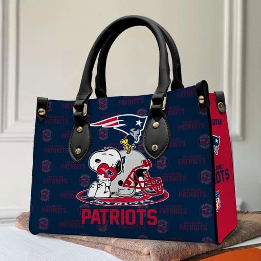 New England Patriots Personalized Leather Hand Bag BB154