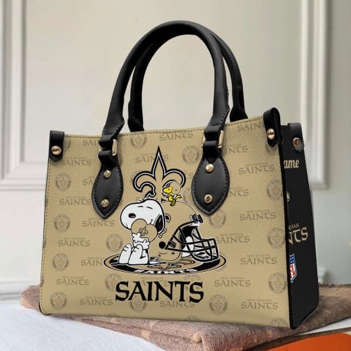 New Orleans Saints Personalized Leather Hand Bag BB155