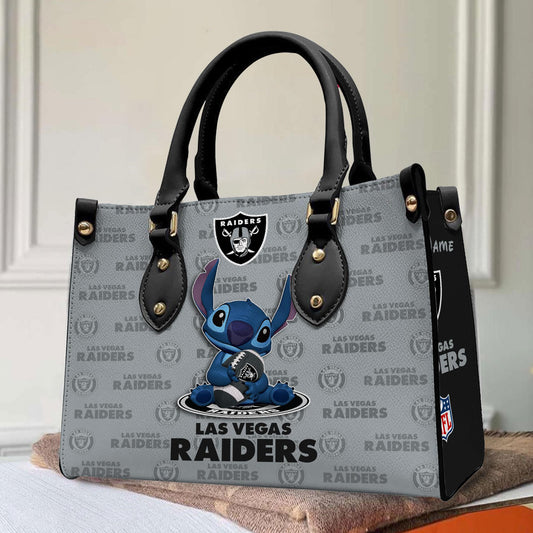 Las Vegas Raiders Personalized Leather Hand Bag BB353