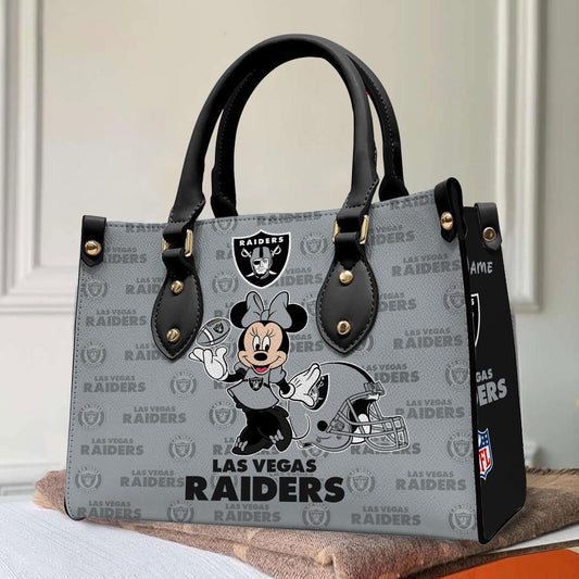 Las Vegas Raiders Personalized Leather Hand Bag BB386