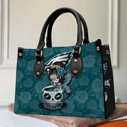 Philadelphia Eagles Personalized Leather Hand Bag BB73