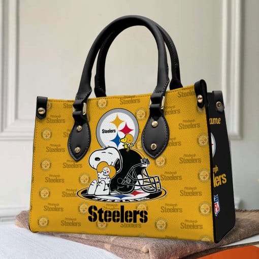 Pittsburgh Steelers Personalized Leather Hand Bag BB159