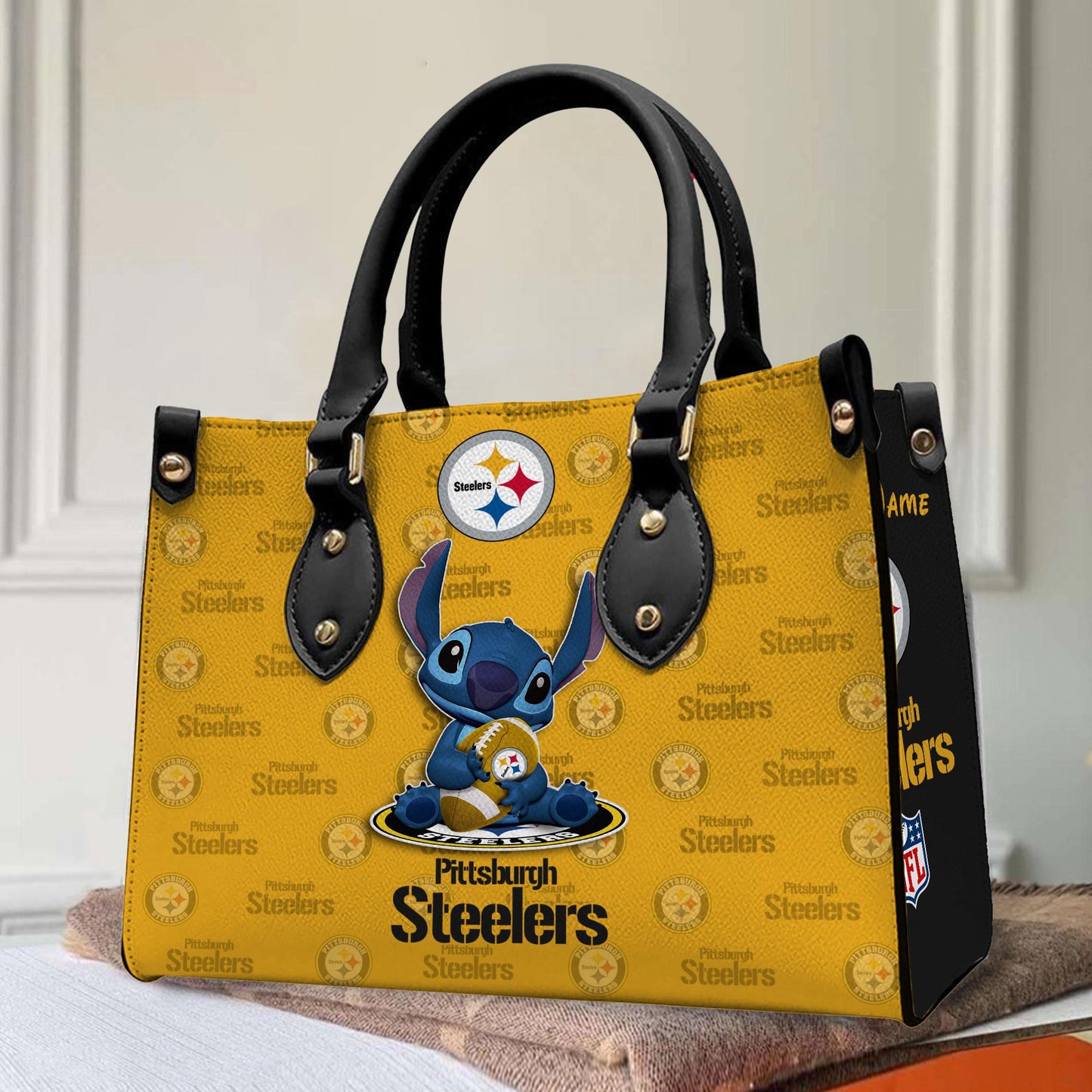 Pittsburgh Steelers Personalized Leather Hand Bag BB351