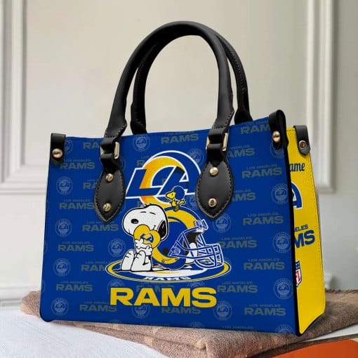 Los Angeles Rams Personalized Leather Hand Bag BB151