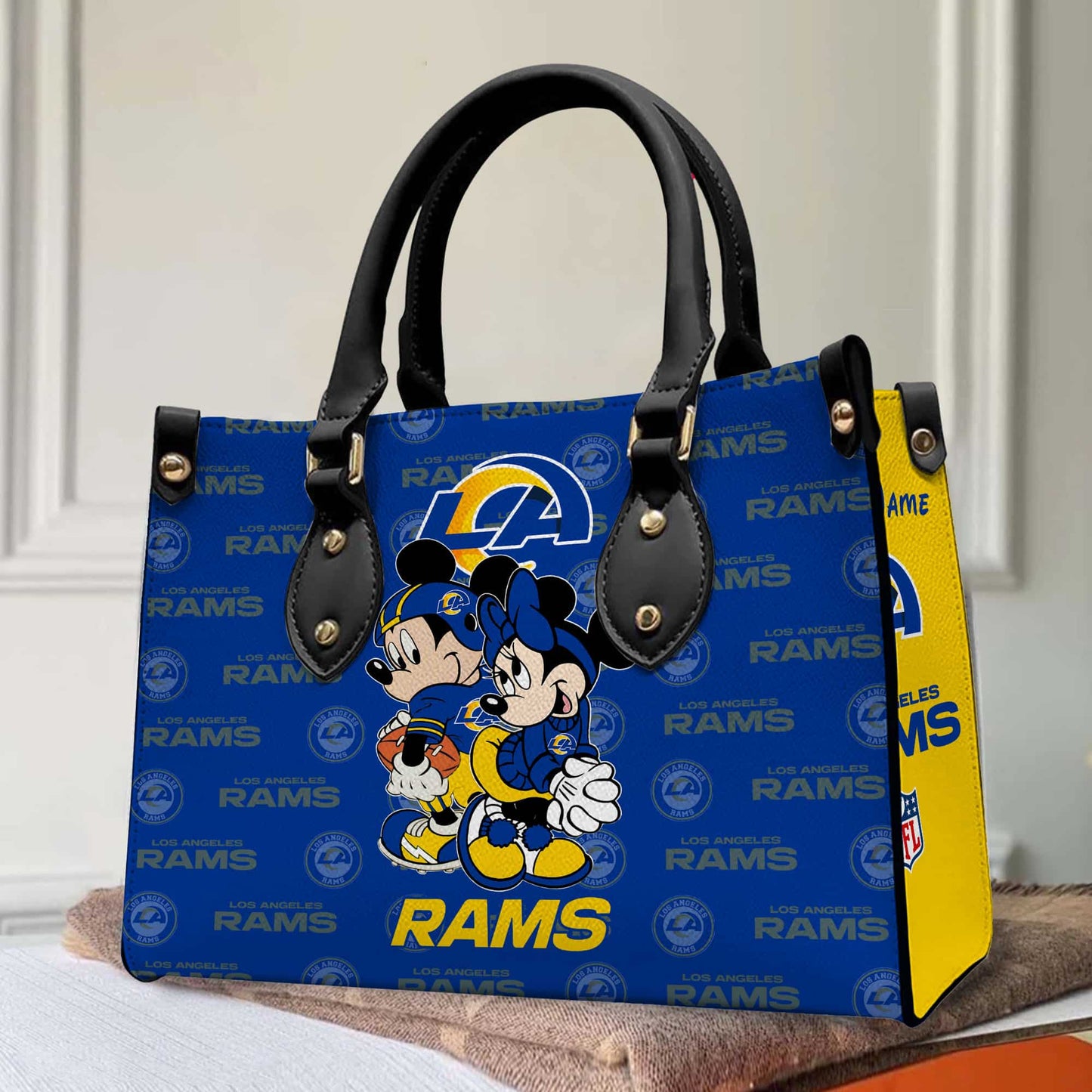 Los Angeles Rams Personalized Leather Hand Bag BB98