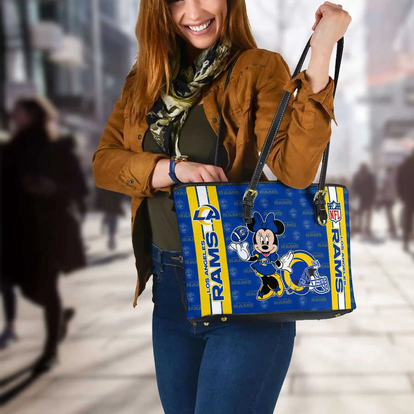 Los Angeles Rams Women Leather Tote Hand Bag BB29