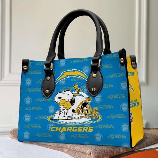 Los Angeles Chargers Personalized Leather Hand Bag BB150