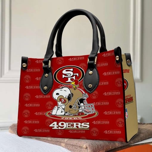 San Francisco 49ers Personalized Leather Hand Bag BB160
