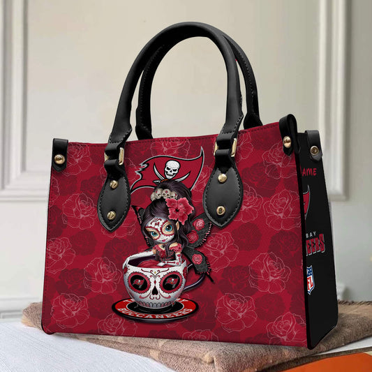 Tampa Bay Buccaneers Personalized Leather Hand Bag BB77