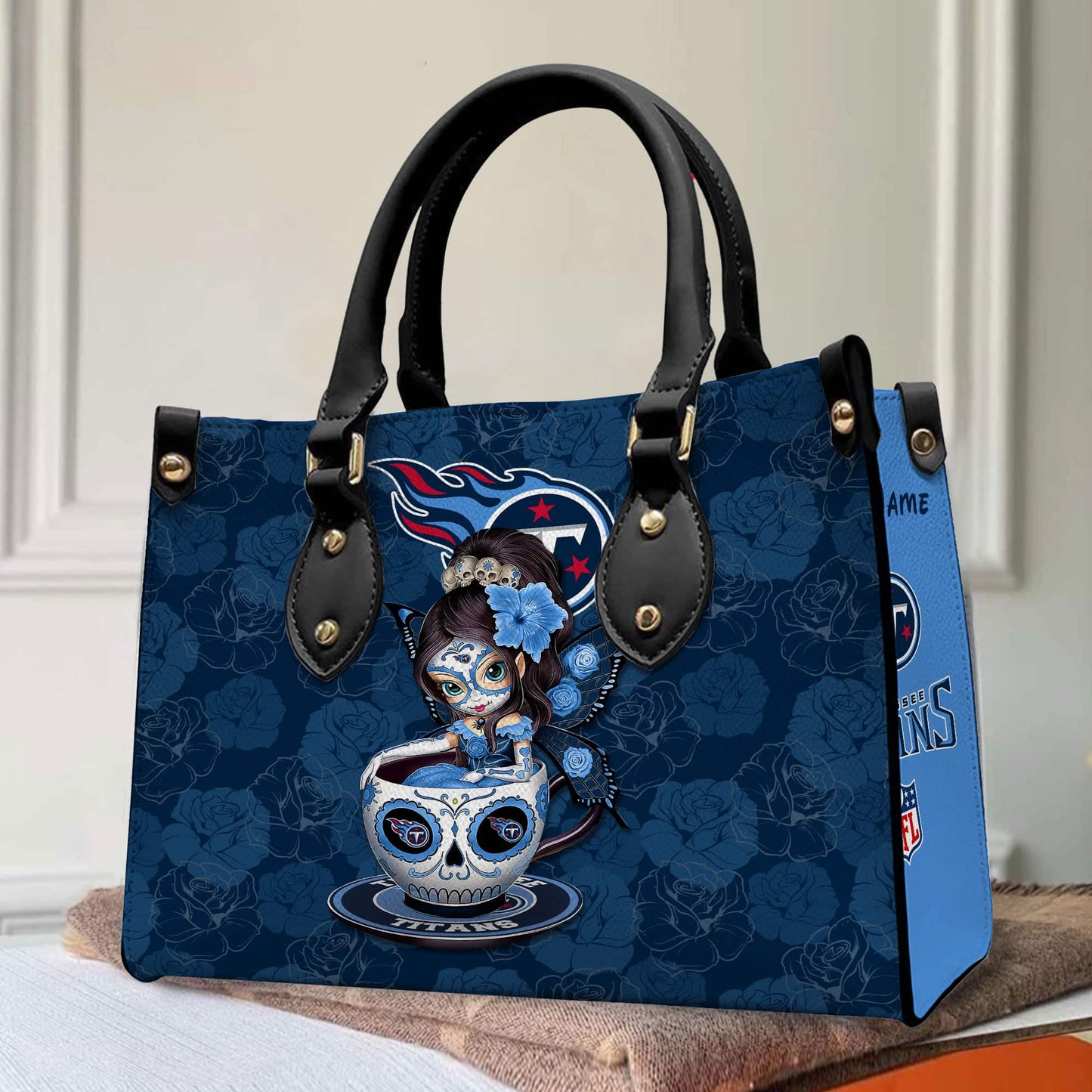 Tennessee Titans Personalized Leather Hand Bag BB78