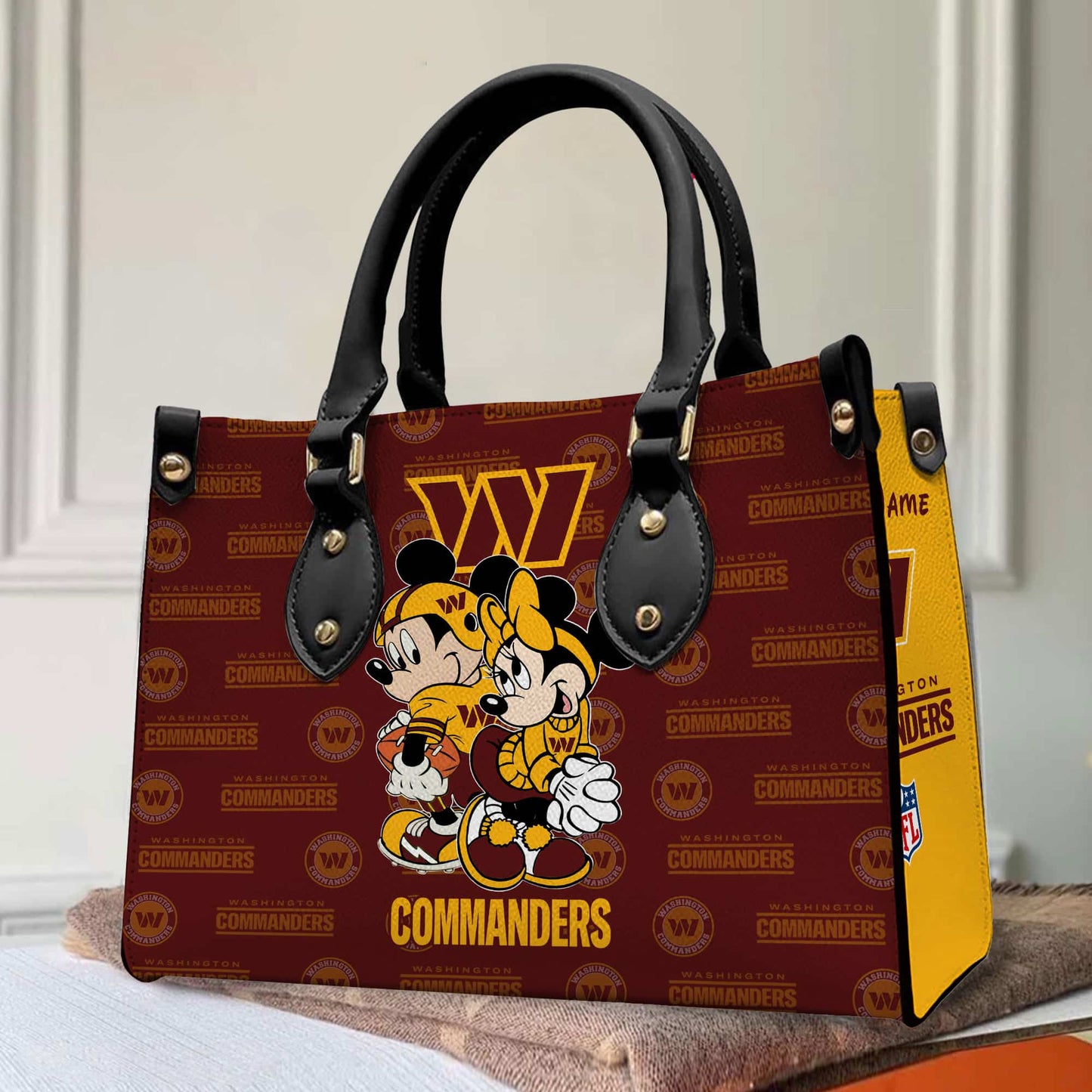 Washington Commanders Personalized Leather Hand Bag BB111
