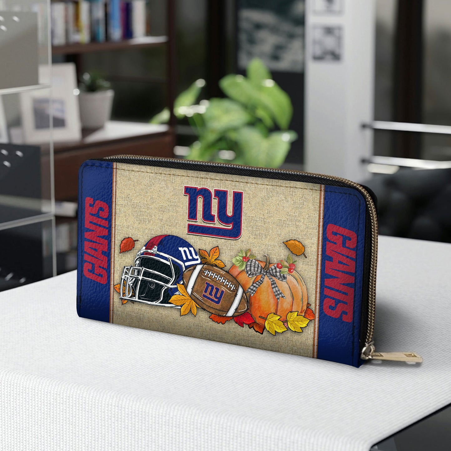 New York Giants Women Zip Around Wallet Perfect Gift AZBTWWL000006