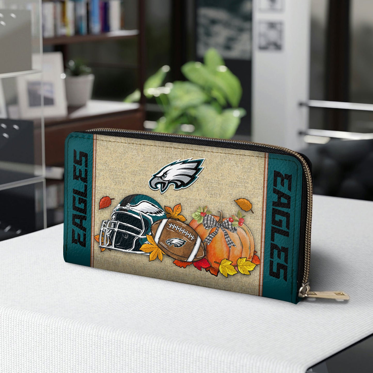 Philadelphia Eagles Women Zip Around Wallet Perfect Gift AZBTWWL000009