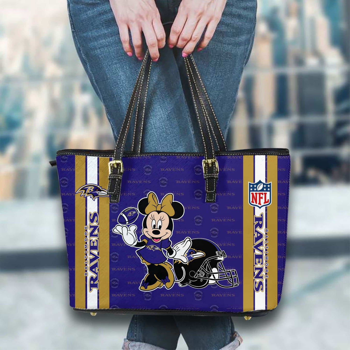 Baltimore Ravens Women Leather Tote Hand Bag BB13