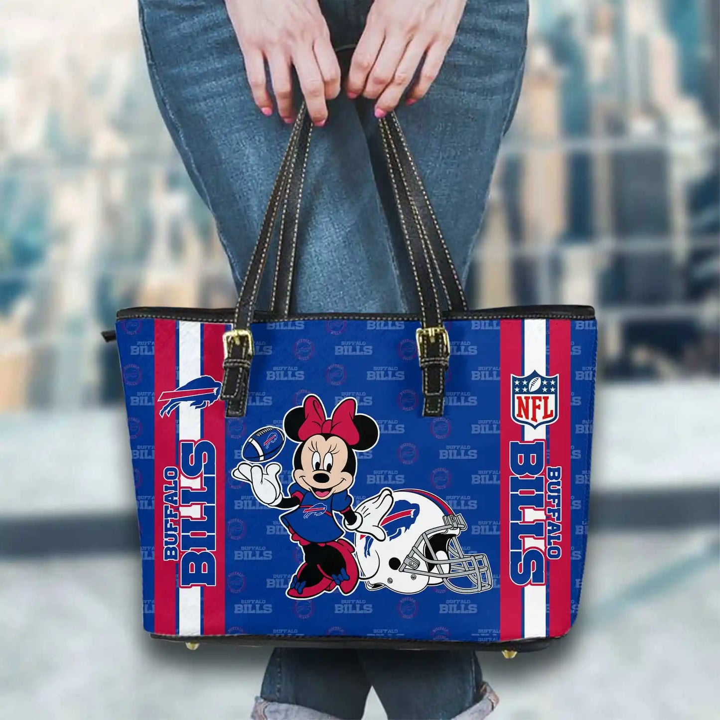 Buffalo Bills Women Leather Tote Hand Bag BB14