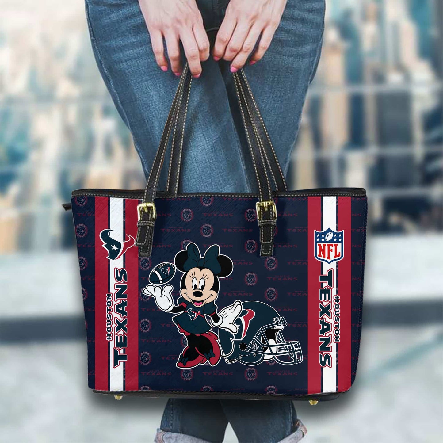 Houston Texans Women Leather Tote Hand Bag BB23