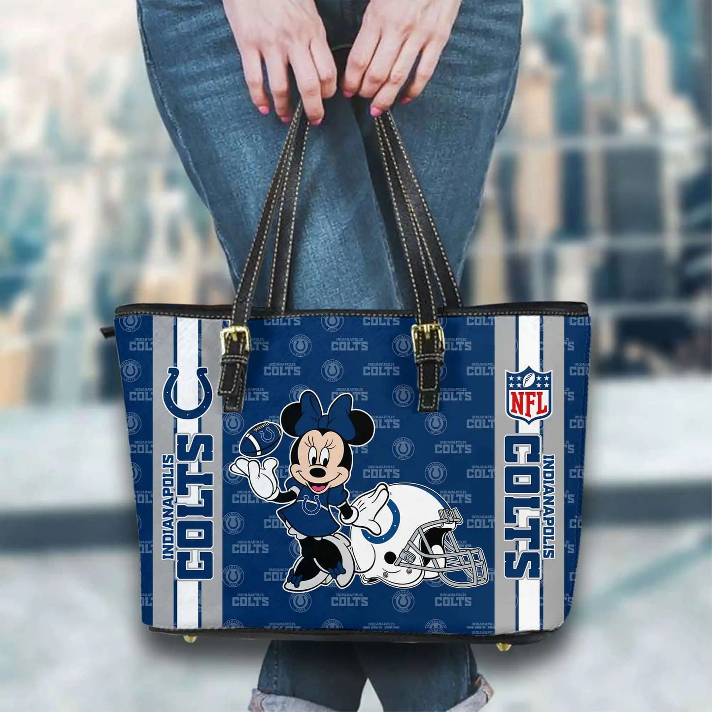 Indianapolis Colts Women Leather Tote Hand Bag BB24
