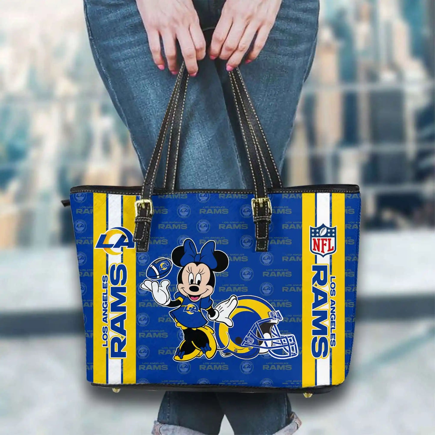 Los Angeles Rams Women Leather Tote Hand Bag BB29