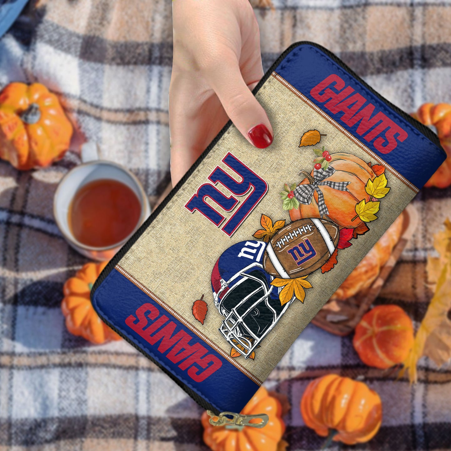 New York Giants Women Zip Around Wallet Perfect Gift AZBTWWL000006