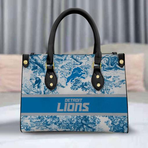 Detroit Lions Personalized Leather Hand Bag BB326