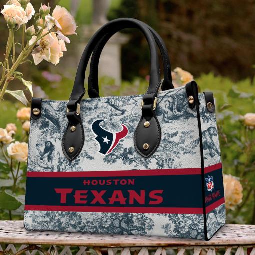 Houston Texans Personalized Leather Hand Bag BB324