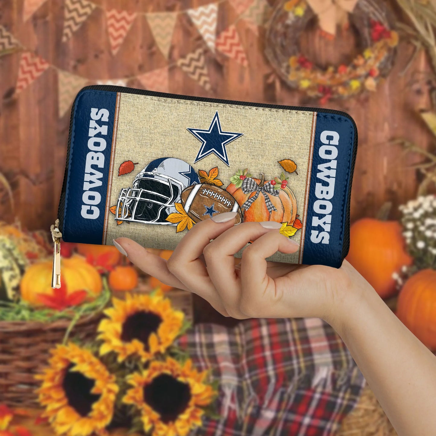 Denver Broncos Women Zip Around Wallet Perfect Gift AZBTWWL000026