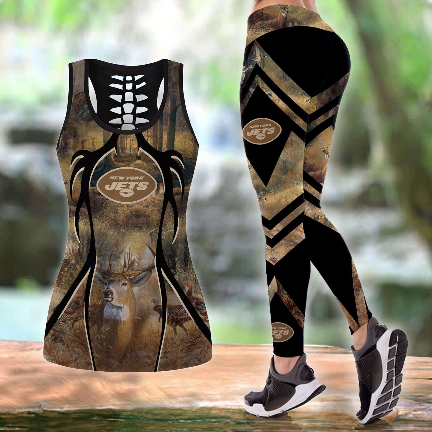 New York Jets Leggings And Tank Top BG248