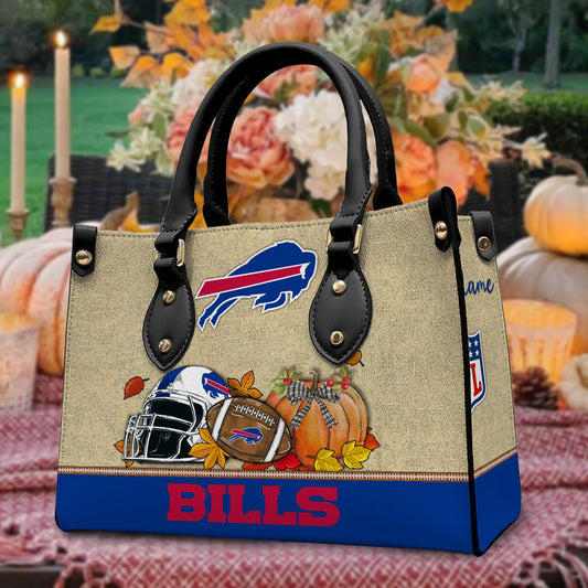 Buffalo Bills Personalized Leather Hand Bag AZBTLHB000018