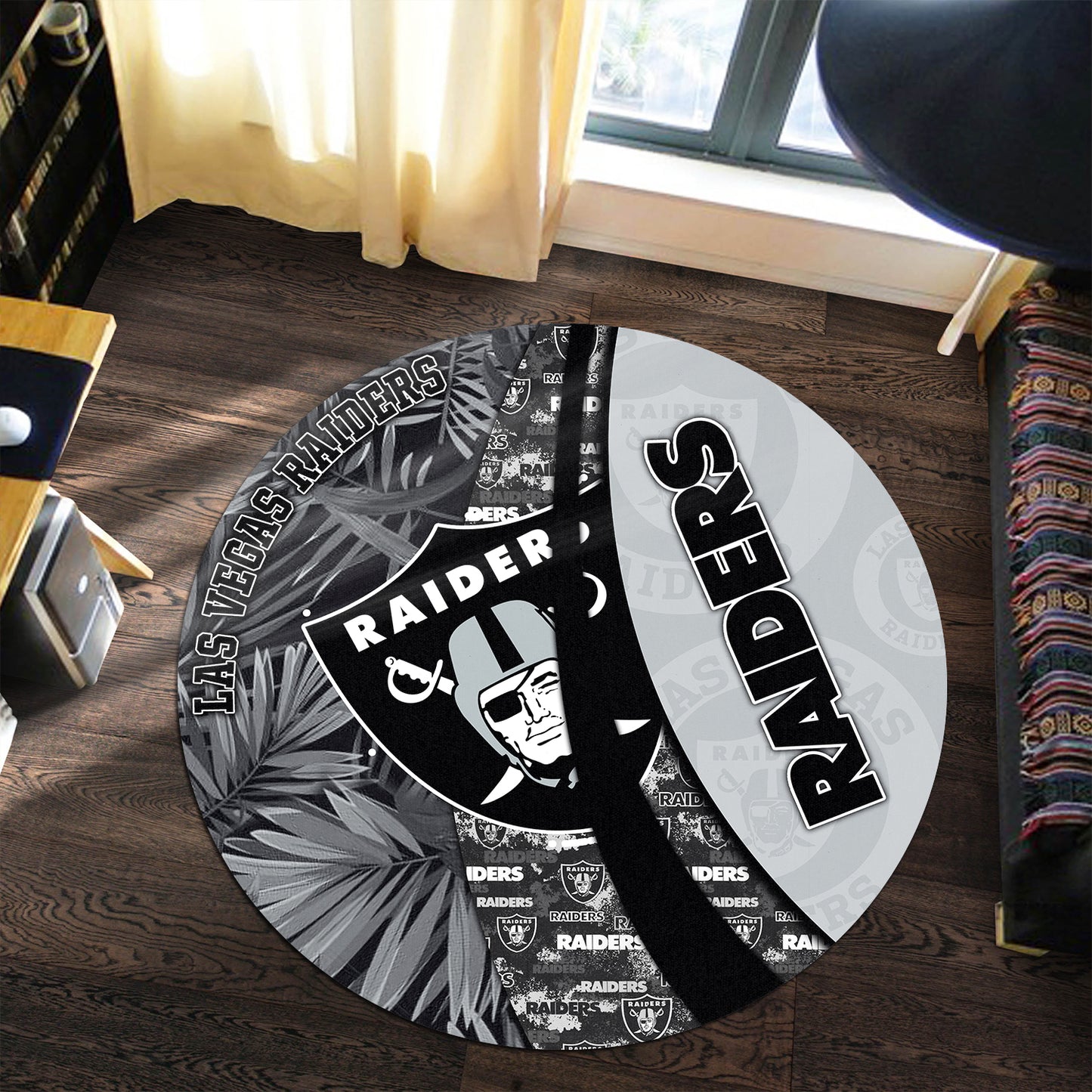 Las Vegas Raiders Round Rug 136