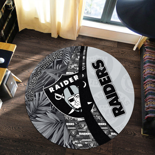 Las Vegas Raiders Round Rug 136