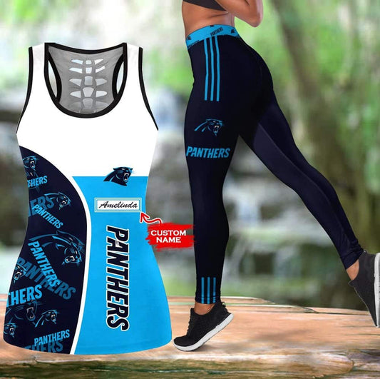 Carolina Panthers Personalized Leggings And Tank Top BG200