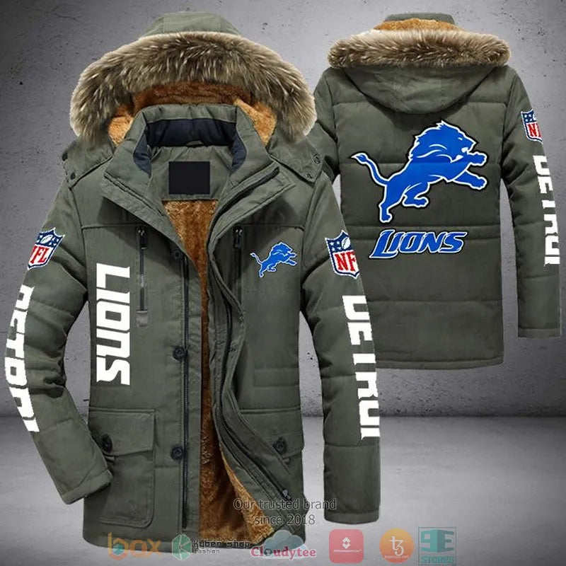 Detroit Lions Winter Parka Jacket HT08