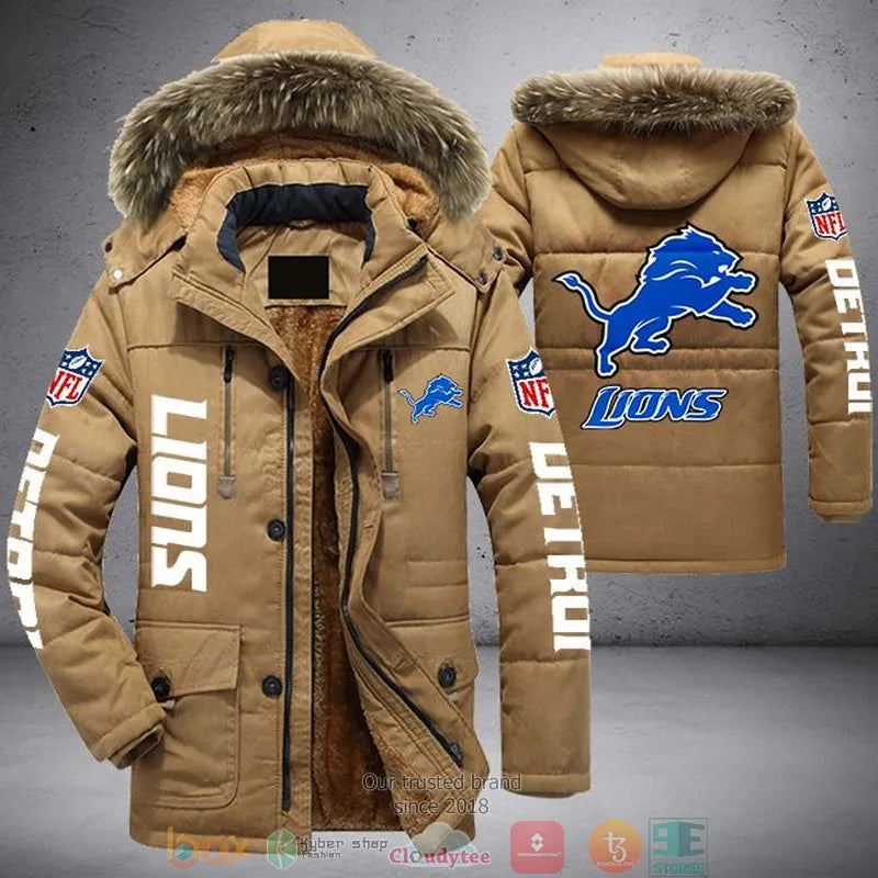 Detroit Lions Winter Parka Jacket HT08